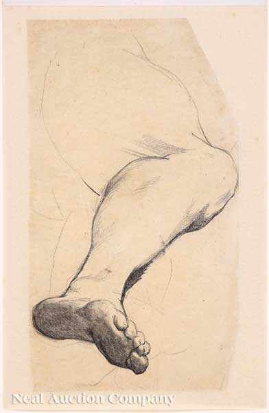 Appraisal: Emile Friant French - Study of a Leg and Foot