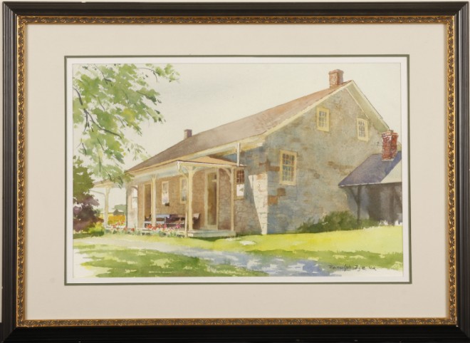 Appraisal: Pennsdale Meeting Lycoming PA circa watercolor x sight SLR N