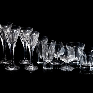 Appraisal: A Collection of Moser Cut Glass Stemware comprising highball glasses