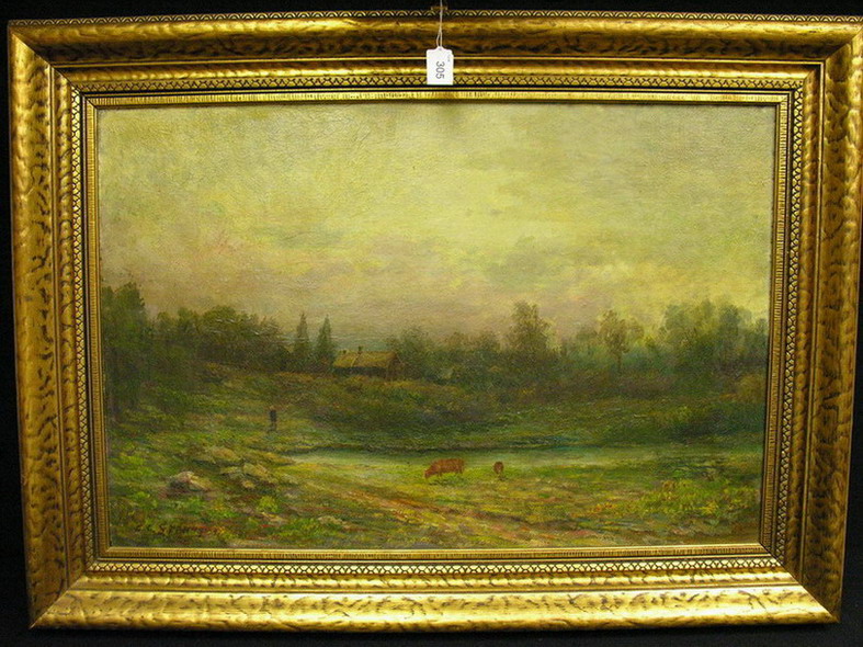 Appraisal: E C SPENNY OIL ON BOARD LANDSCAPE Titled NO Landscape