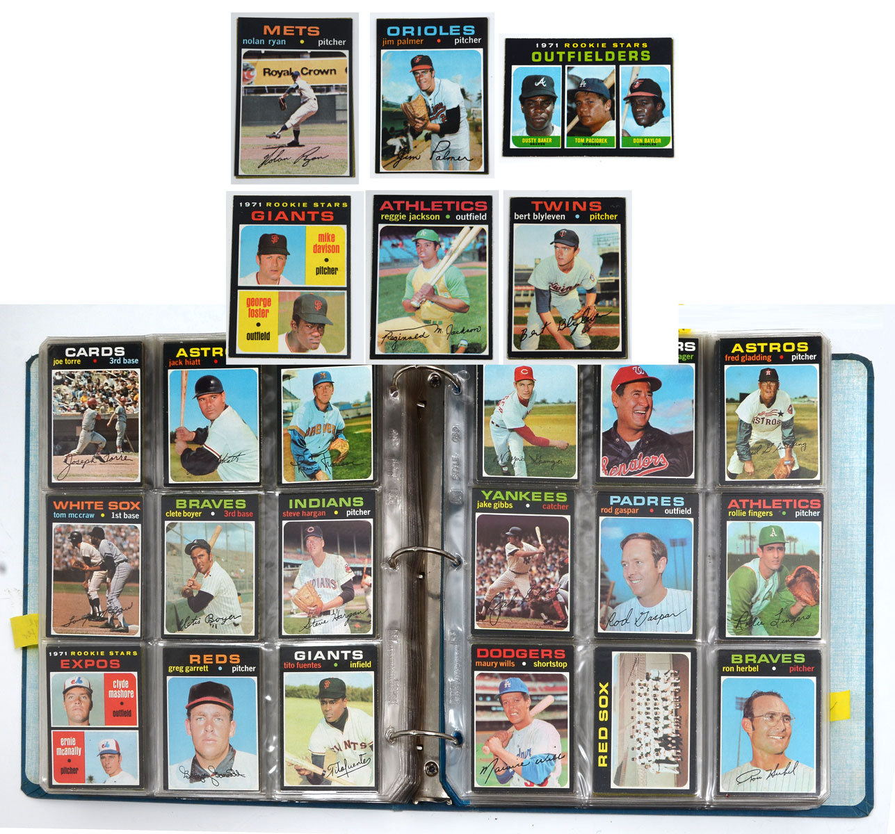 Appraisal: TOPPS BASEBALL CARD ALBUM Complete set with key rookies Bert