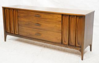 Appraisal: Dark Wood Modern Credenza Sideboard center dra Dark Wood Modern