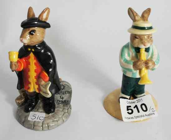 Appraisal: Royal Doulton Bunnykins Figures Trumpet Player DB and Town Crier