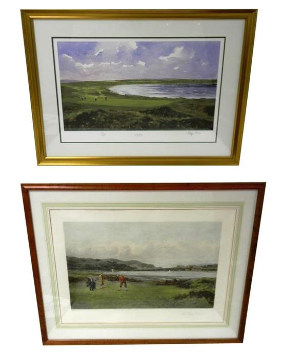 Appraisal: Two framed golfing prints The Shrine Ballybunion by Ray Ellis