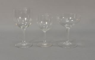 Appraisal: Set of Baccarat stems three sizes total ht Set of