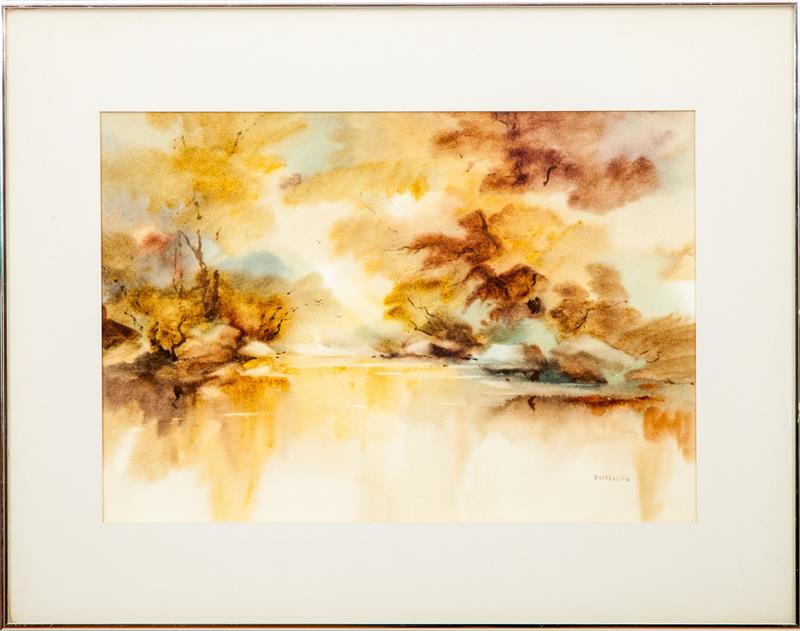 Appraisal: Paul Delvecchio Autumn Afternoon Watercolor on wove paper signed 'Del