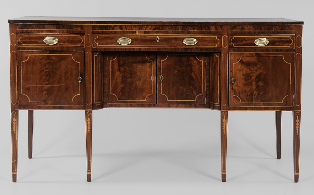 Appraisal: Fine Federal Inlaid Mahogany Sideboard attributed to New York -