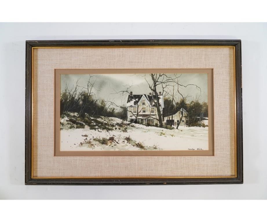 Appraisal: Carolyn Blish th c American framed and matted water color