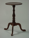 Appraisal: CANDLE STAND - Cherry circa Queen Anne dish top candle