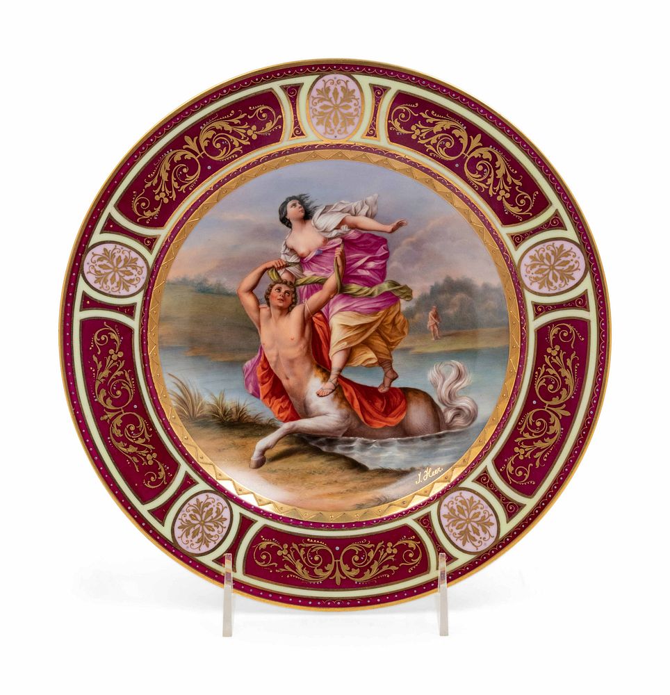 Appraisal: A Vienna Painted and Parcel Gilt Porcelain Cabinet Plate A