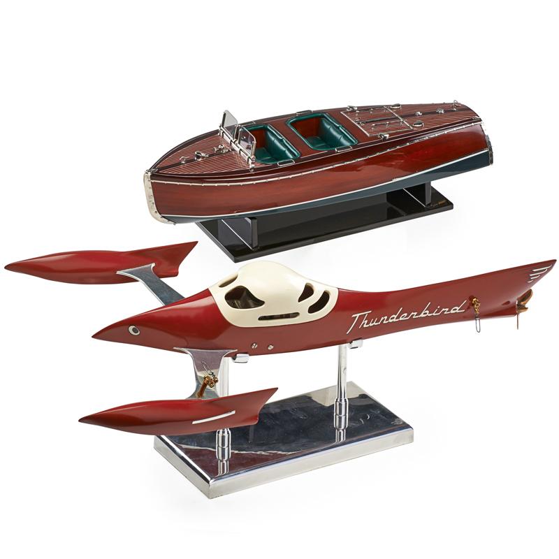 Appraisal: AZIMUTE ETC Model boat and Thunderbird Condition Report Finish in