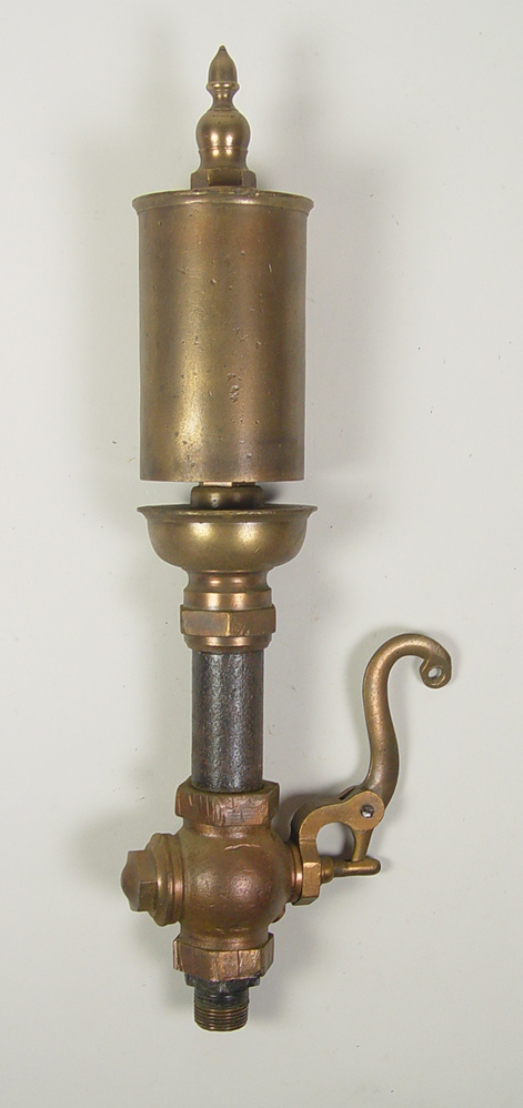 Appraisal: Bronze Steam Whistle Single note whistle Acorn finial Bronze lever