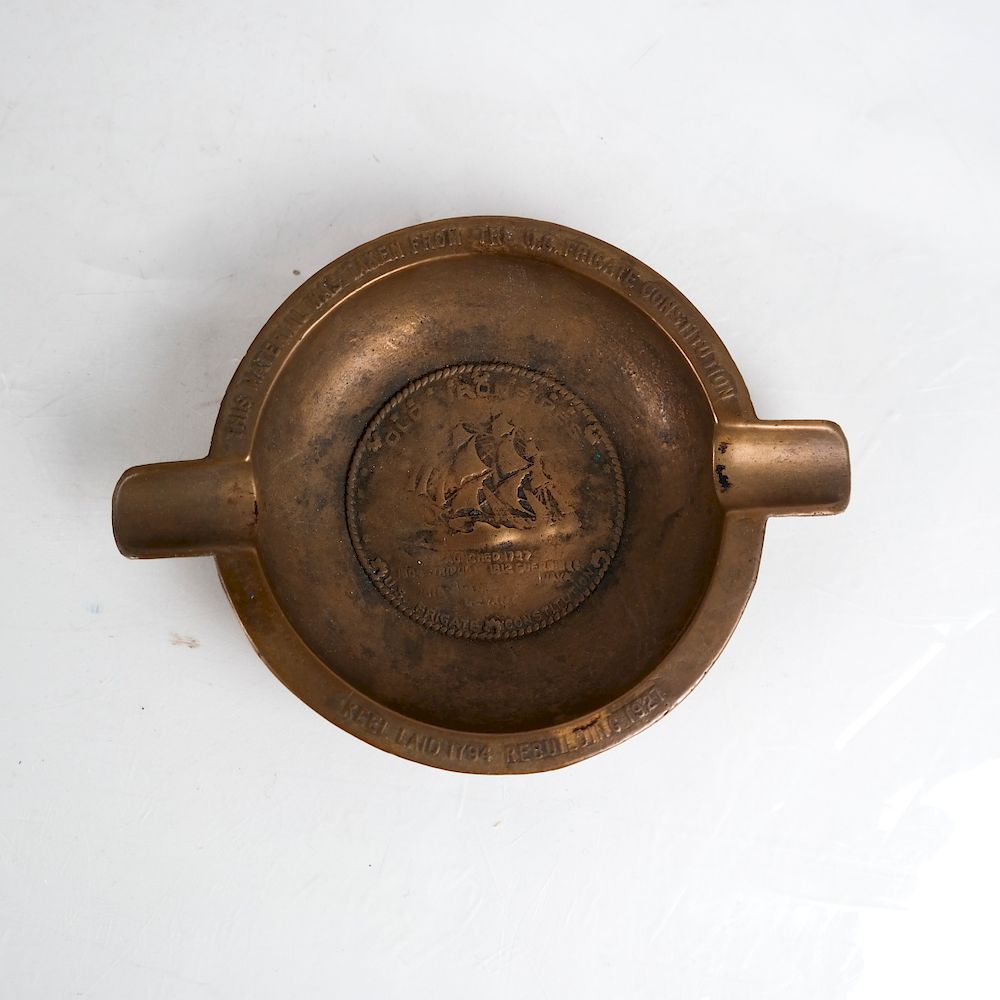 Appraisal: Old Ironside Ashtray From USS Constitution Launched this material was