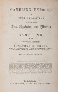 Appraisal: Gambling Green Jonathan H Gambling Exposed A Full Exposition of