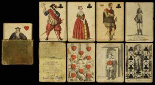 Appraisal: J C Cotta Wallenstein Transformation Playing Cards Germany Almanach partial