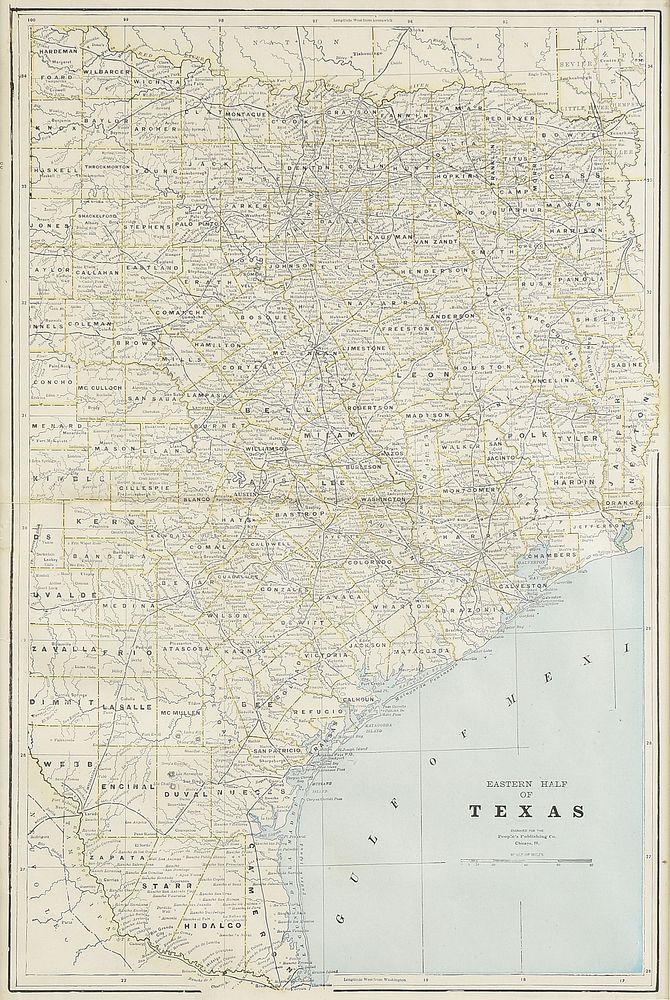 Appraisal: AN ANTIQUE MAP Eastern Half of Texas CHICAGO - AN