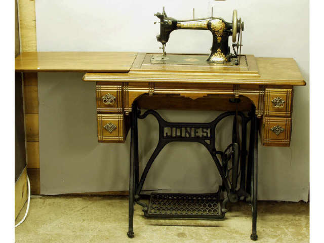 Appraisal: Antique treadle sewing machine by Jones Estimate -