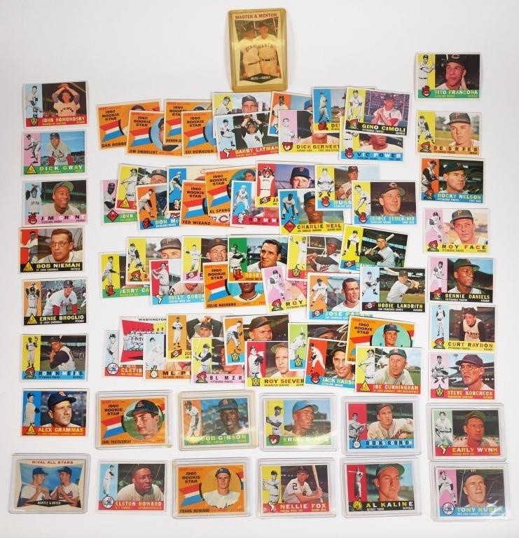 Appraisal: Collection of seventy Topps baseball cards including Willie Mays Brooks