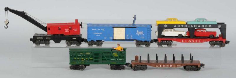 Appraisal: Lot of Lionel O-Gauge Freight Cars Description Post-war Includes red