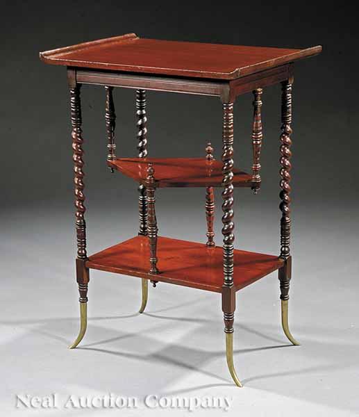 Appraisal: An American Aesthetic Mahogany Table c attributed to A and