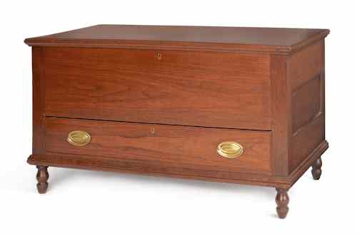 Appraisal: Pennsylvania Sheraton walnut blanket chest ca h w