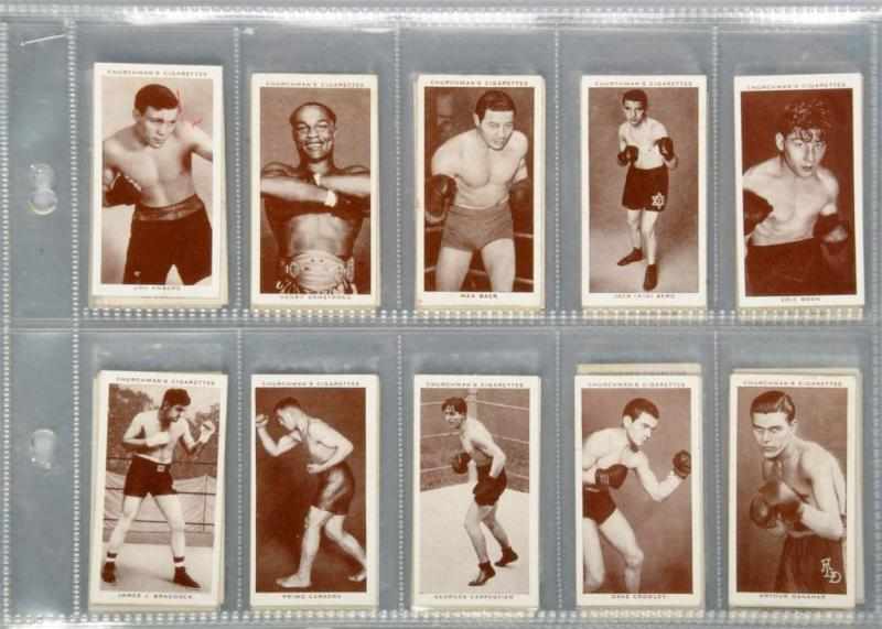 Appraisal: Churchman Boxing Personalities Tobacco Cards Description This very clean set