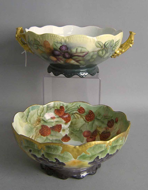 Appraisal: Two Limoges centerpiece bowls h dia and h dia