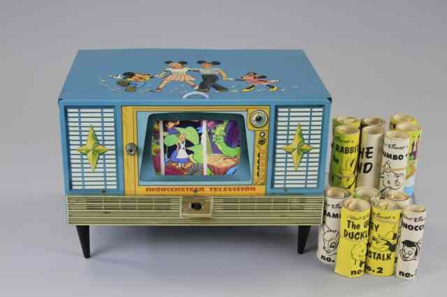 Appraisal: MOUSEKETEER TOY TELEVISION AND RECORD PLAYER SET Pressed steel case