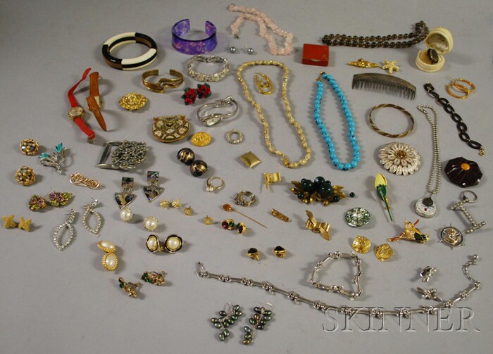 Appraisal: Group of Costume Jewelry including beaded necklaces bangles and cuff