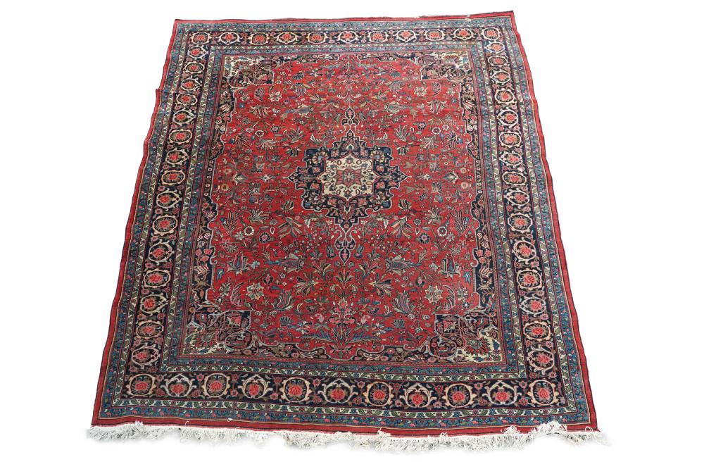 Appraisal: TABRIZ CARPETCondition with tear and slit to one side '