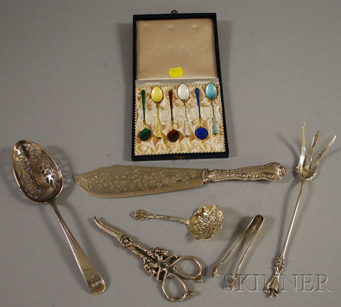 Appraisal: Twelve Sterling Flatware Items six serving pieces and a boxed