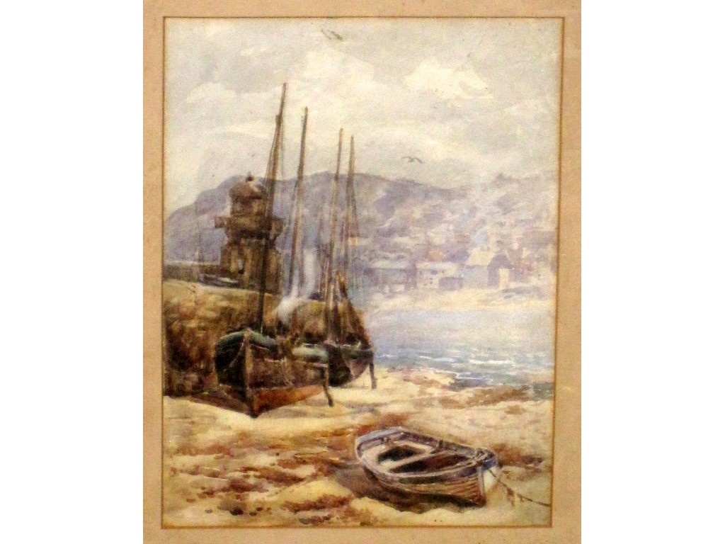 Appraisal: Late th early th century watercolour harbour scene unsigned