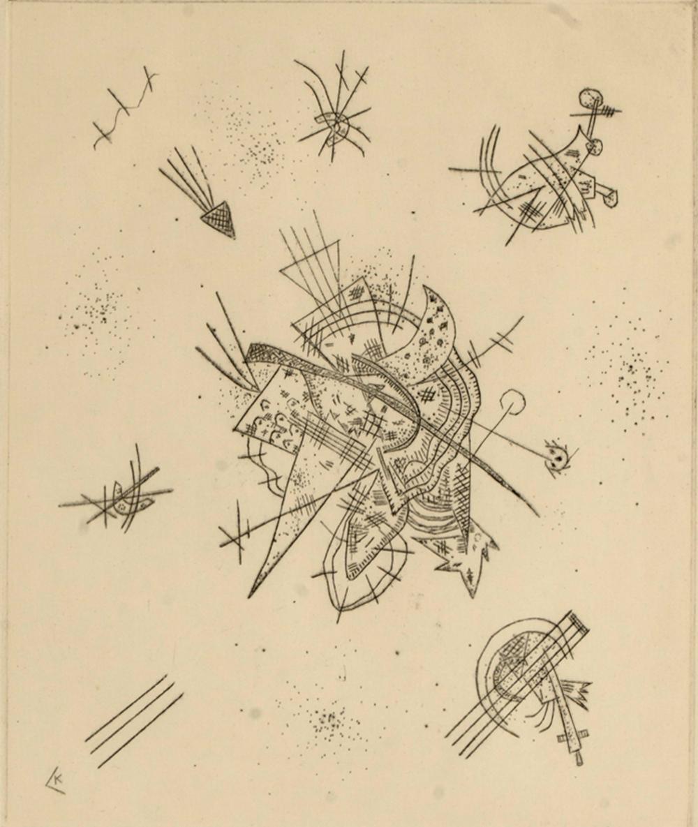 Appraisal: WASSILY KANDINSKY - SMALL WORLDS X drypoint etching on strong