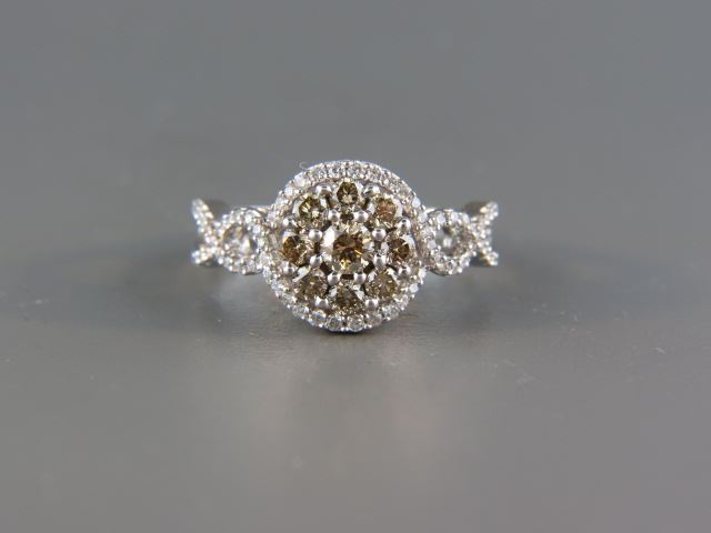 Appraisal: Diamond Ring diamonds including fancy brown and white totalng carats