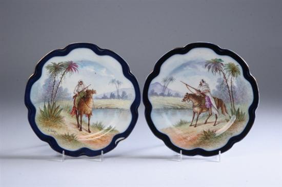 Appraisal: TWO HAVILAND LIMOGES PORCELAIN CABINET PLATES late th century Each