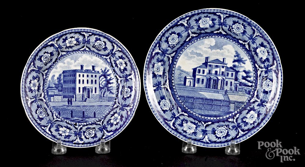 Appraisal: Two Historical blue Staffordshire plates Exclusive on Bidsquare Two Historical