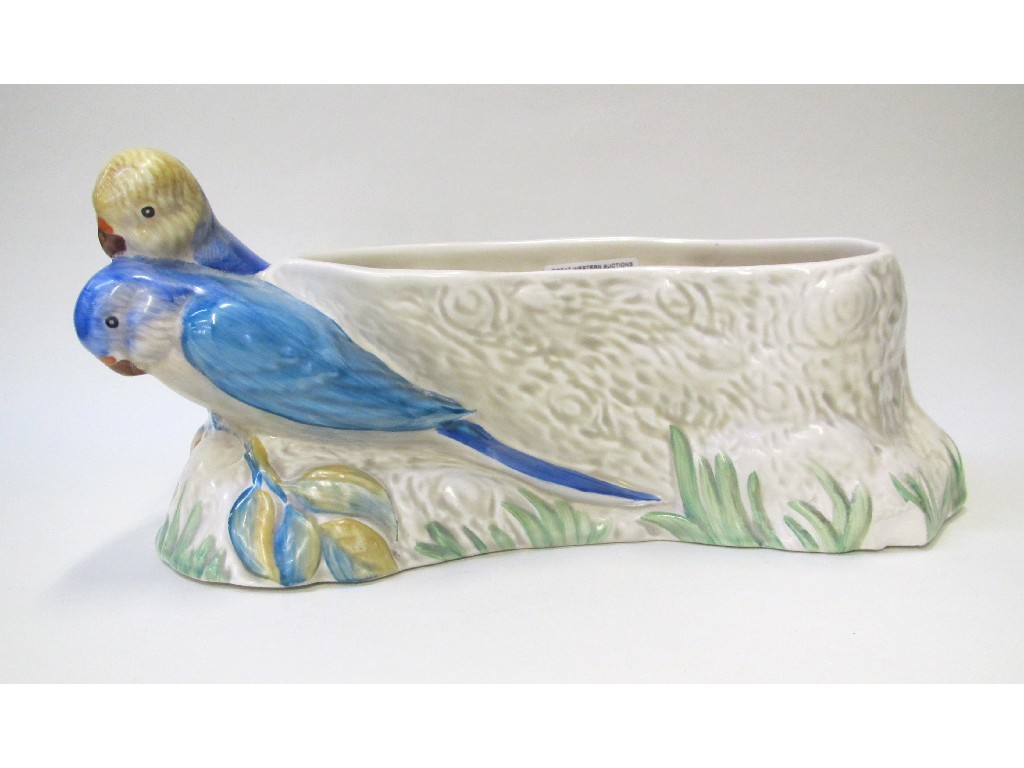 Appraisal: Clarice Cliff pottery planter moulded with budgies def