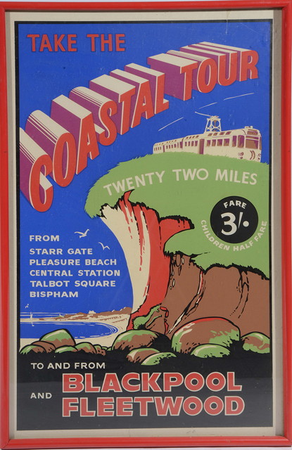 Appraisal: A MID TH CENTURY POSTER advertising a tram trip from