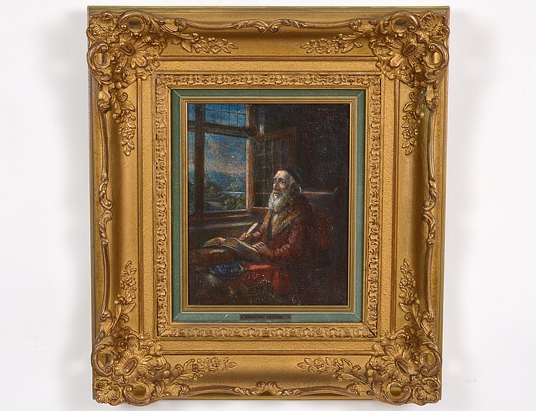 Appraisal: HENRI VELDE DUTCH - Rabbi Seated at a Window Signed