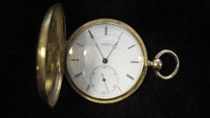 Appraisal: Lady's karat yellow gold hunting case pocket watch Montandoncirca