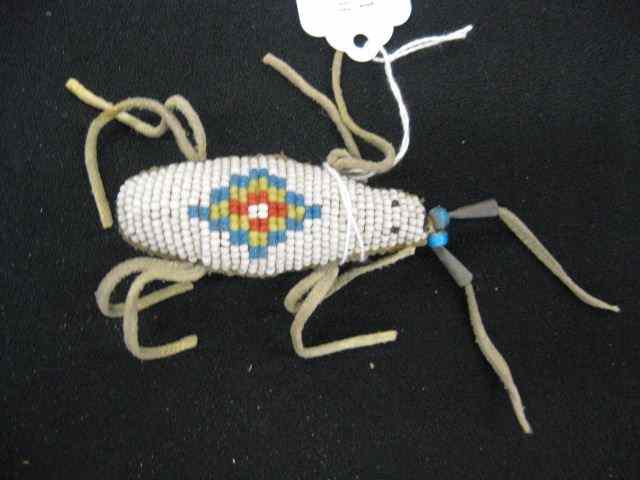 Appraisal: Indian Beaded Fetish bug form approx ''