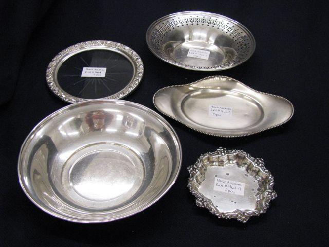 Appraisal: pcs Sterling Silver bowls coaster dish butter pat