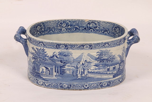 Appraisal: A TH CENTURY ENGLISH PORCELAIN BLUE AND WHITE TRANSFER PRINTED