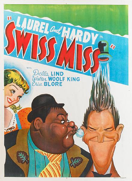 Appraisal: Swiss Miss MGM foreign quad-sized poster condition A compelling graphics