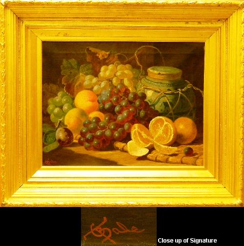 Appraisal: Thomas C Bale English - oil on canvas still life