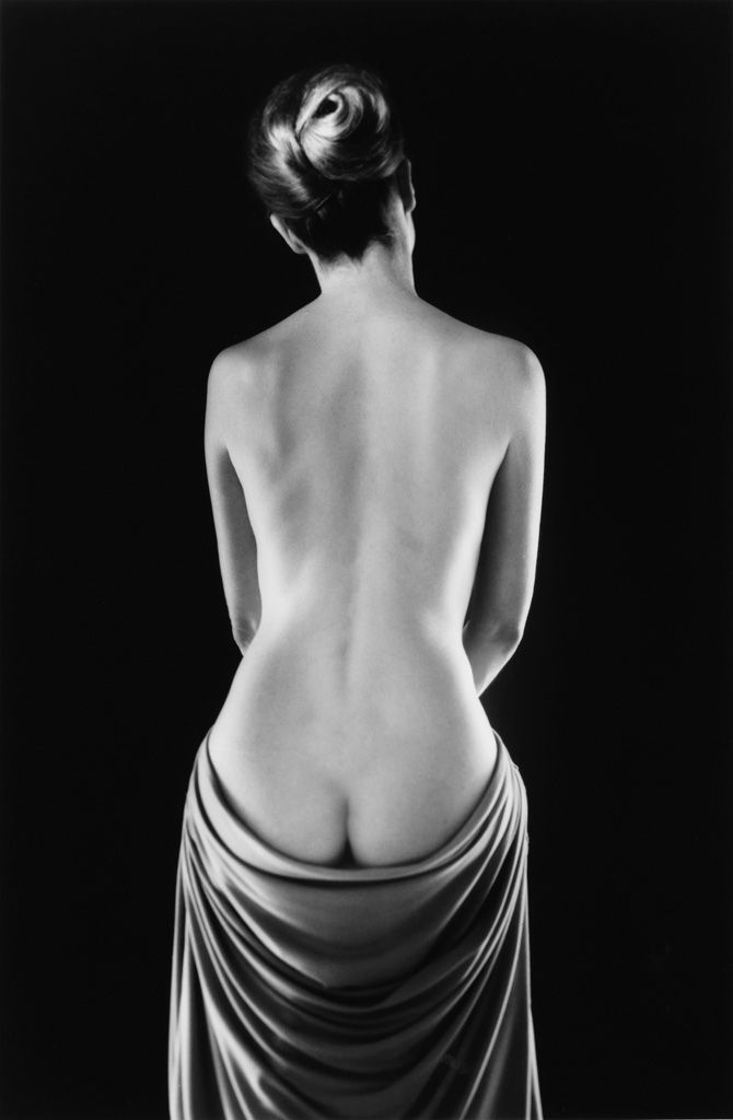 Appraisal: RUTH BERNHARD - Draped Torso Silver print the image measuring