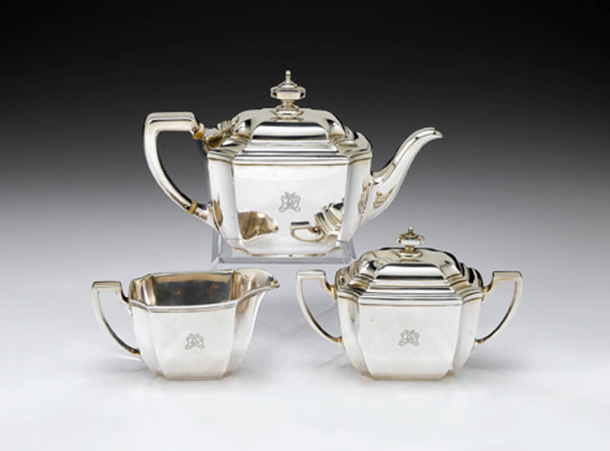 Appraisal: Tiffany Co sterling silver three piece tea service circa Of