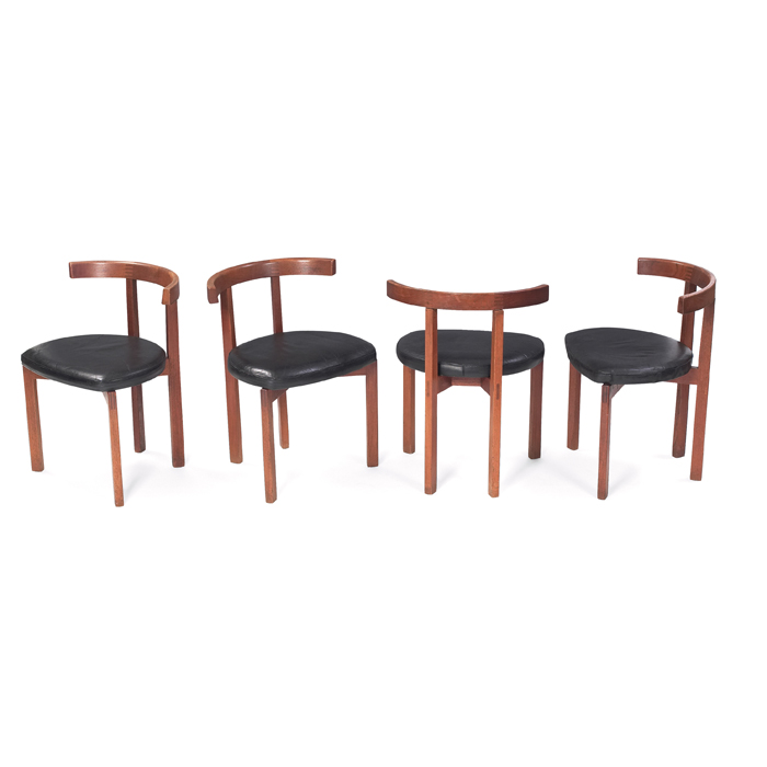 Appraisal: Peter Hvidt dining chairs four by France and Son Denmark