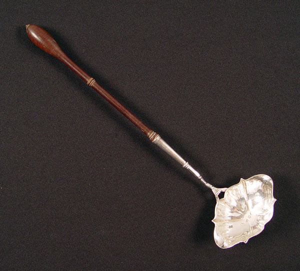 Appraisal: ENGLISH STERLING LADLE WITH BALEEN HANDLE Circa London hallmarks with