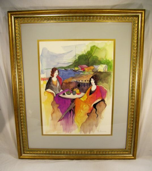 Appraisal: Relaxing at Tea by Tarkay Itzchak - Print of ladies